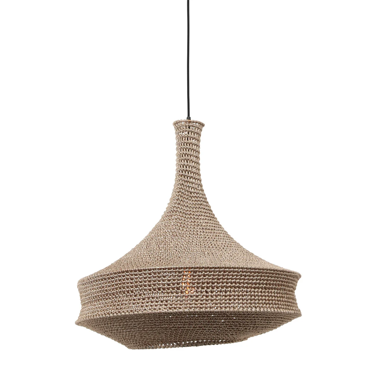 Lámpara colgante oriental crema tejida a mano Anne Light & Home Marrakesch