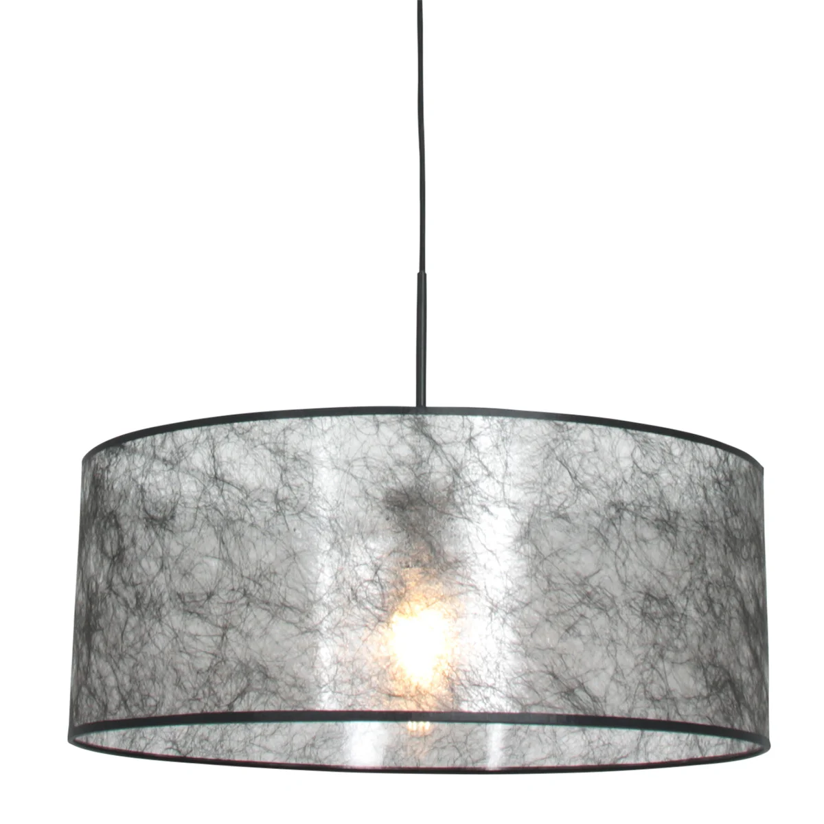 Lámpara colgante con pantalla Steinhauer Sparkled light negro