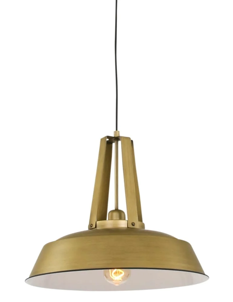 Lámpara colgante industrial dorada Mexlite Luna