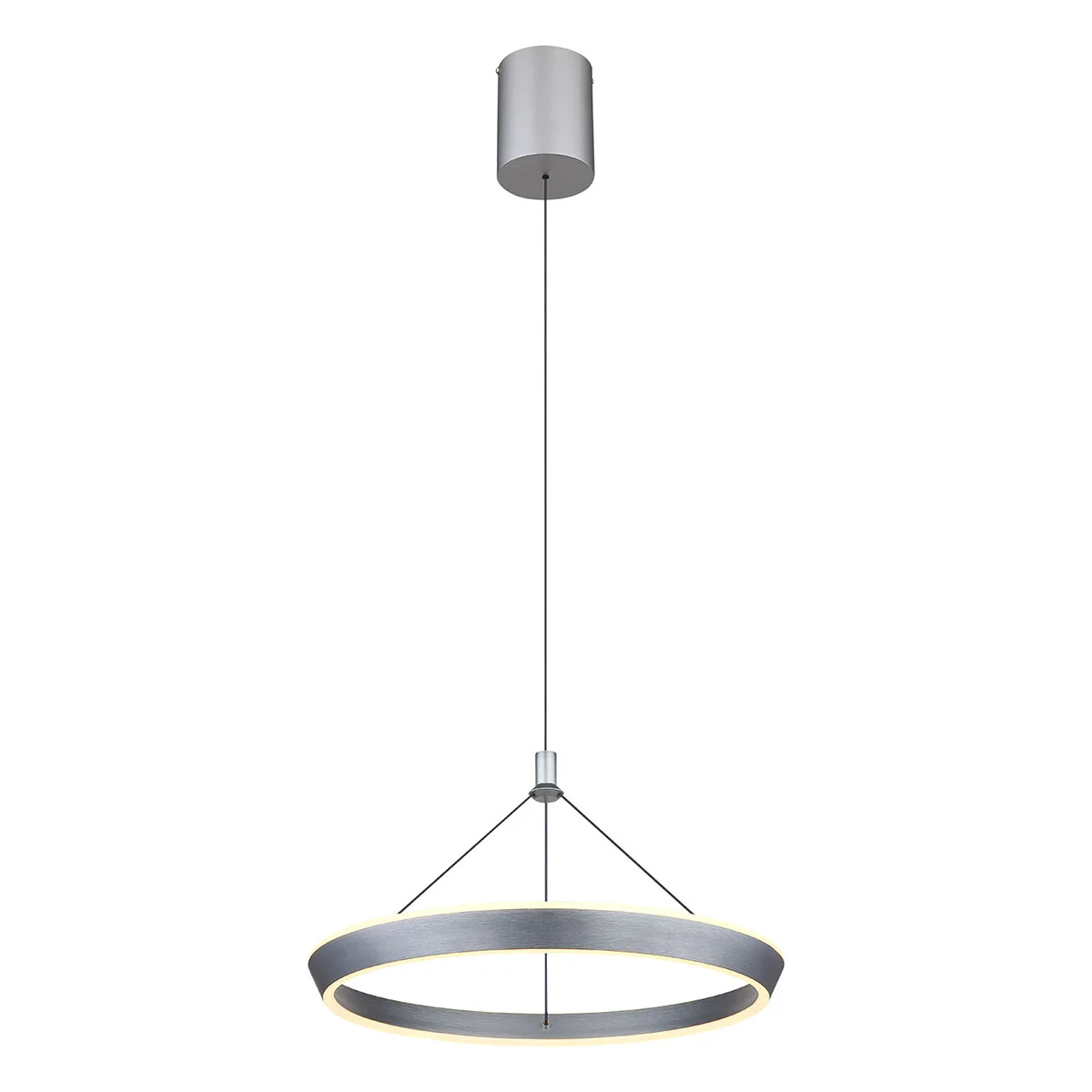 Lámpara colgante minimalista gris de 3 anillos Globo Ferra