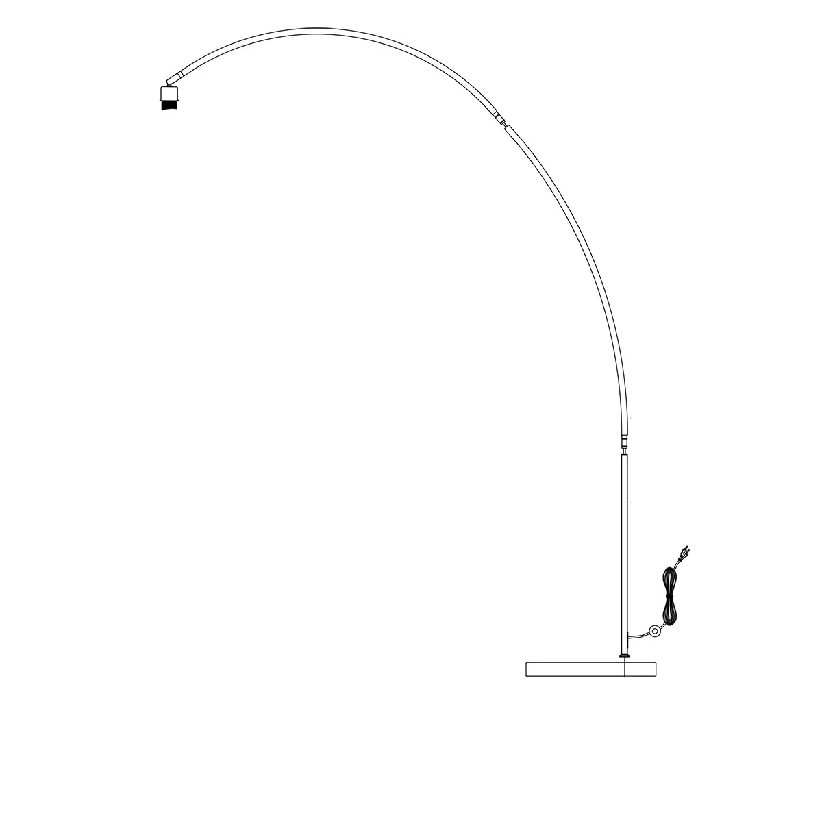Lámpara de arco en blanco Mexlite Solva