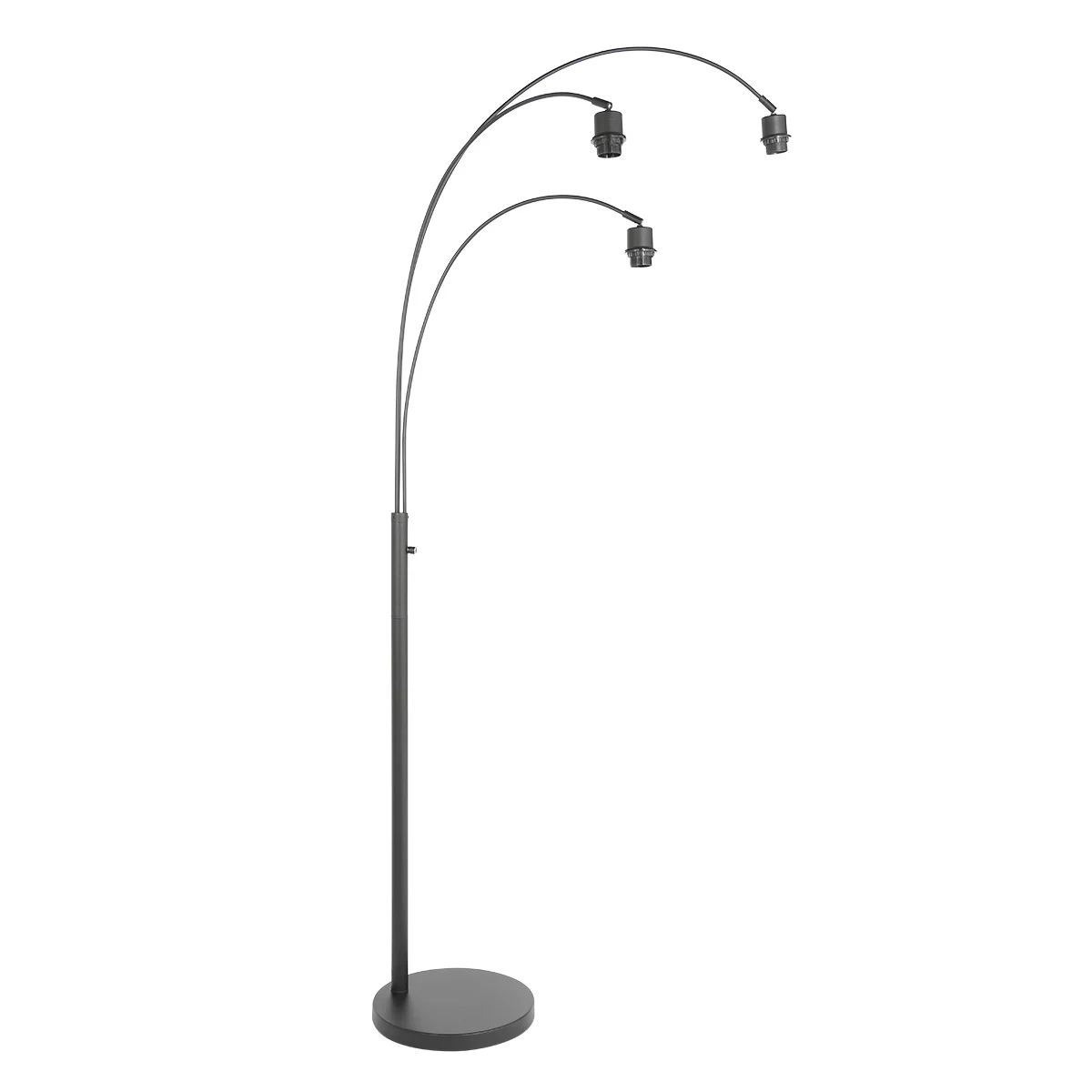 Lámpara de arco moderna negra de tres luces Steinhauer Sparkled Light