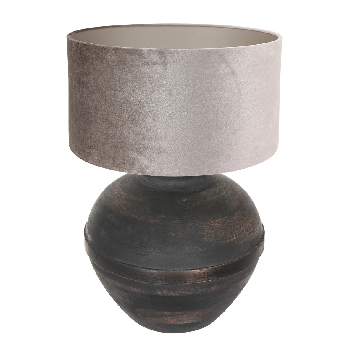 Lámpara de diseño moderno Anne Light & home Lyons plateado y negro
