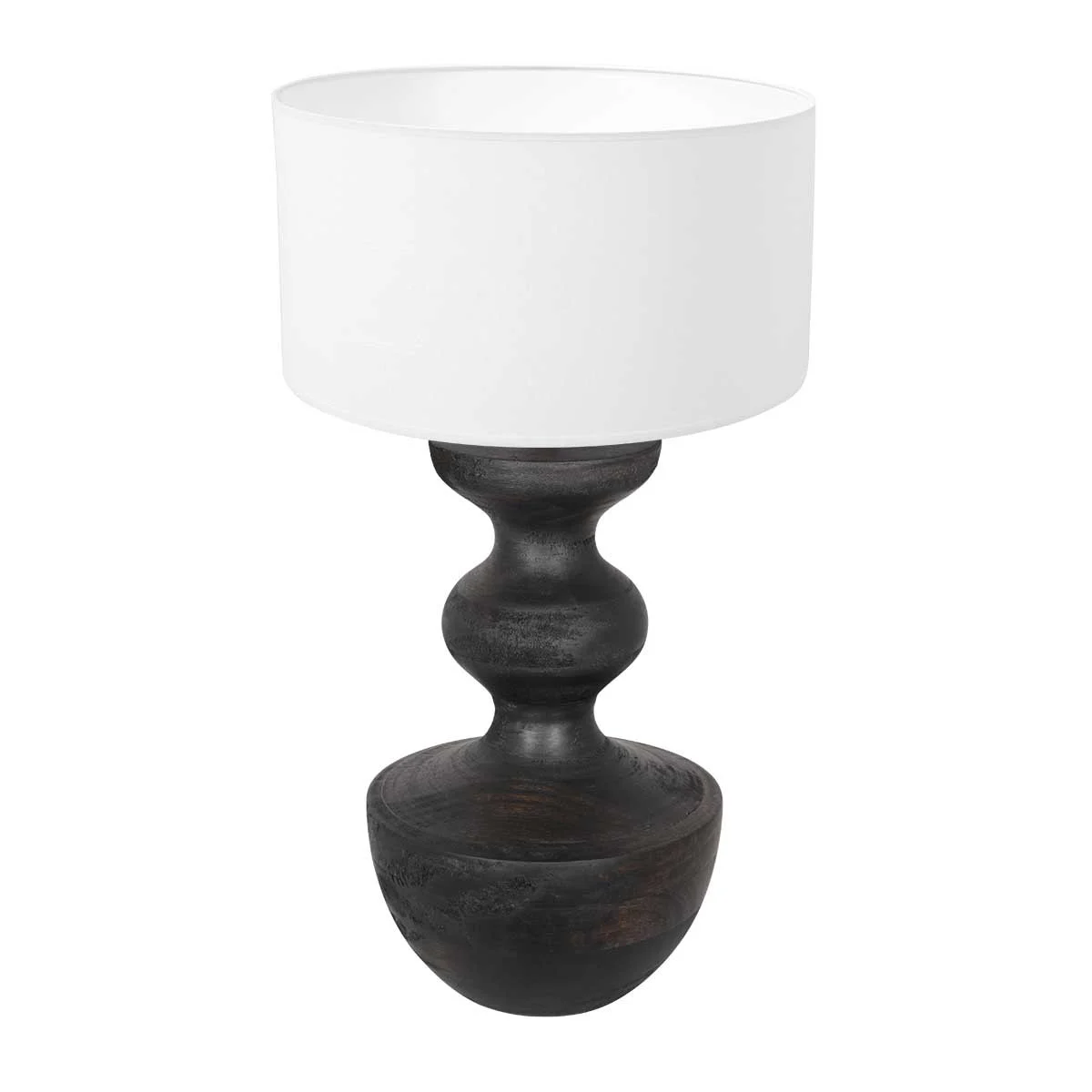 Lámpara de mesa Anne Light & home Lyons blanco y negro