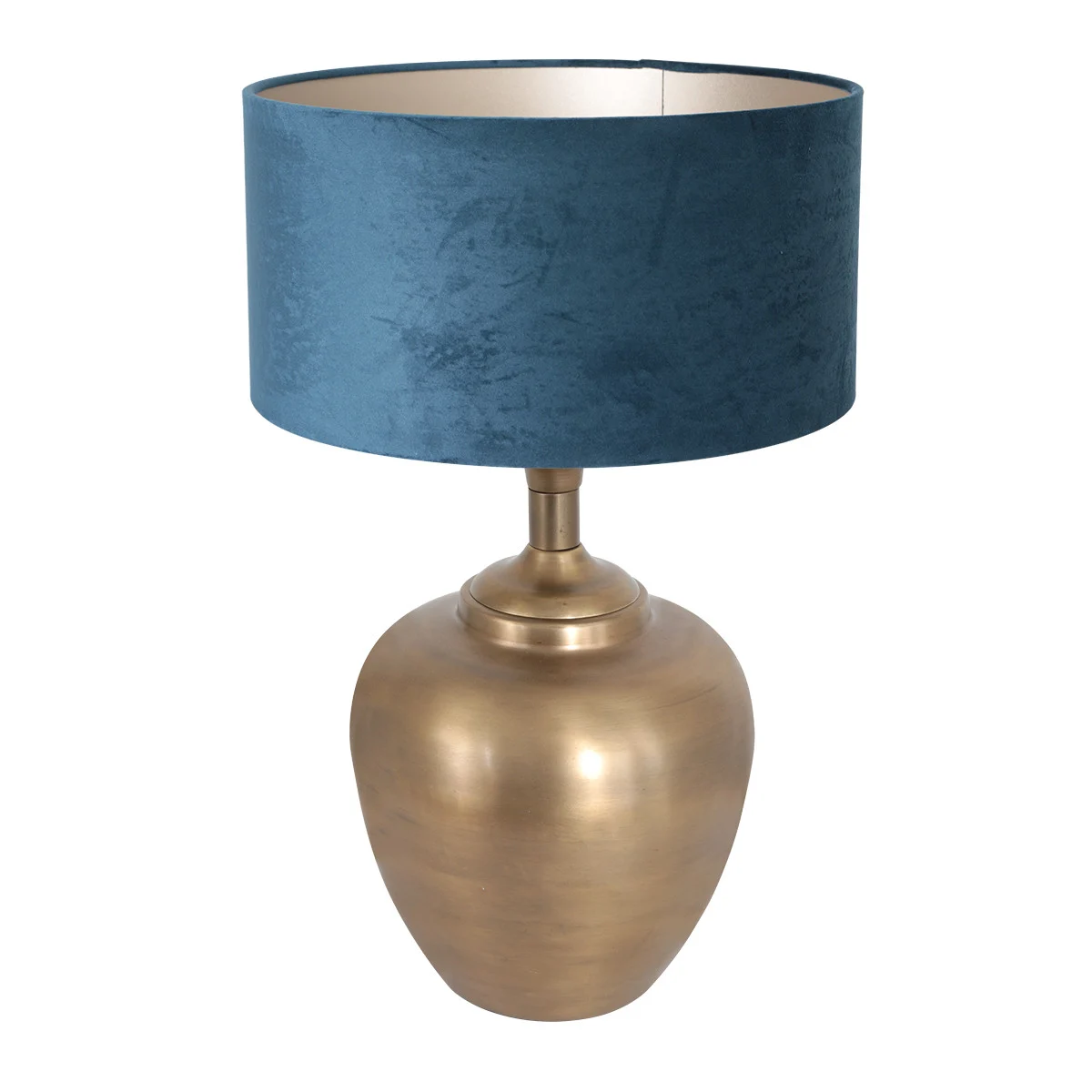 Lámpara de mesa azul Steinhauer Brass bronce