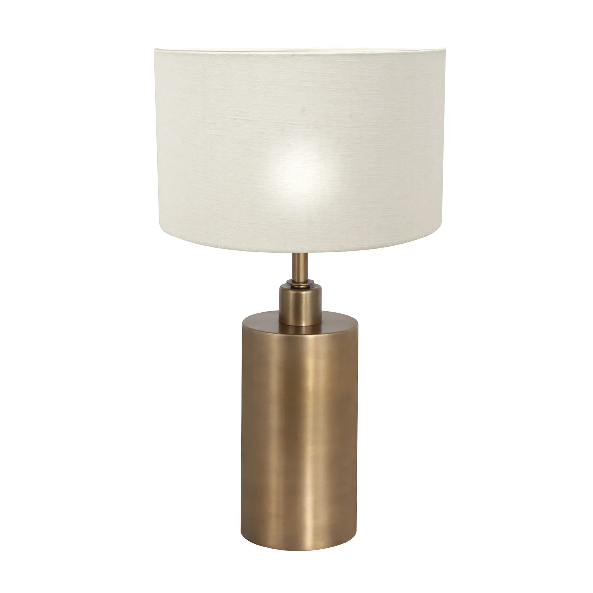 Lámpara de mesa bronce Steinhauer Brass blanca