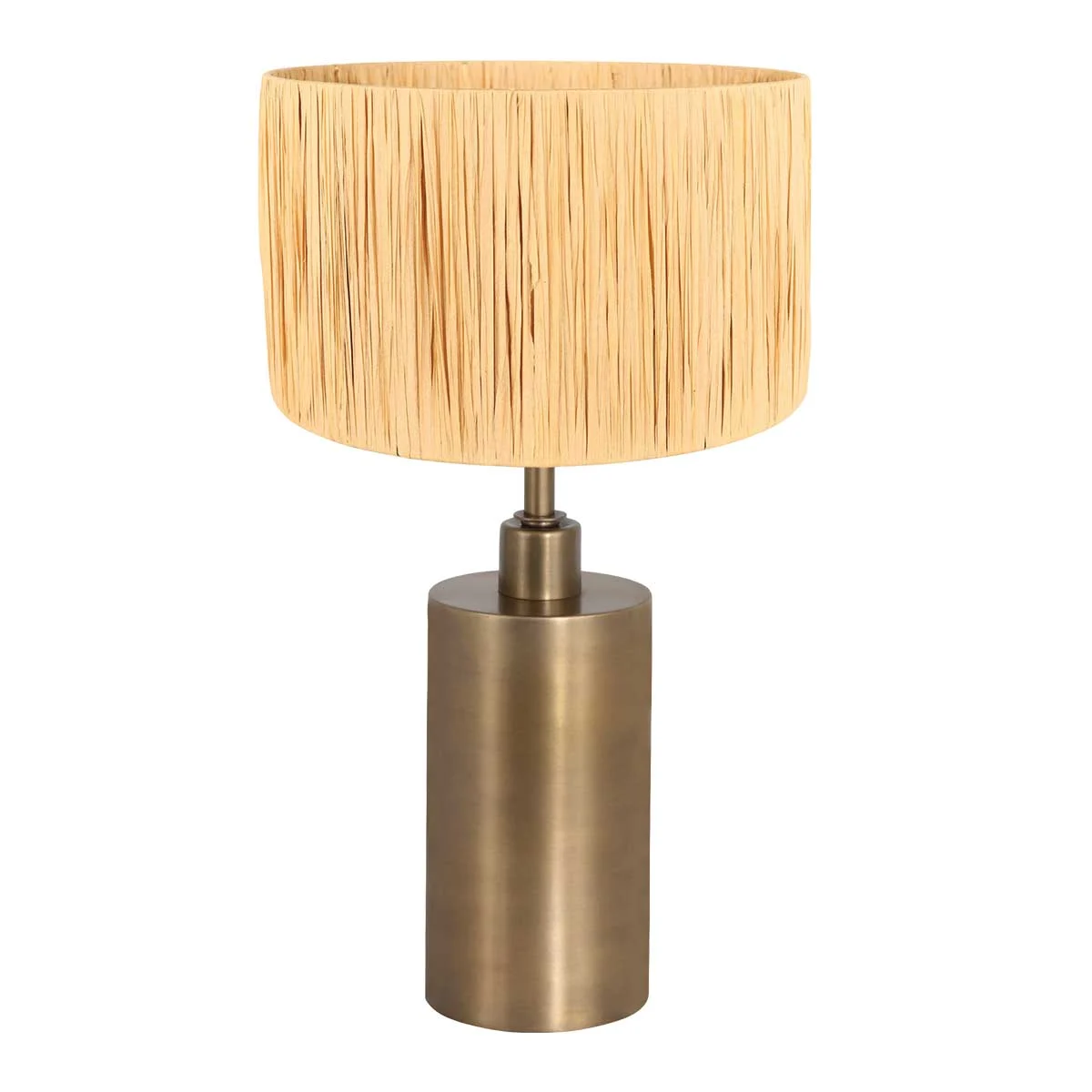 Lámpara de mesa clásica redonda Steinhauer Brass