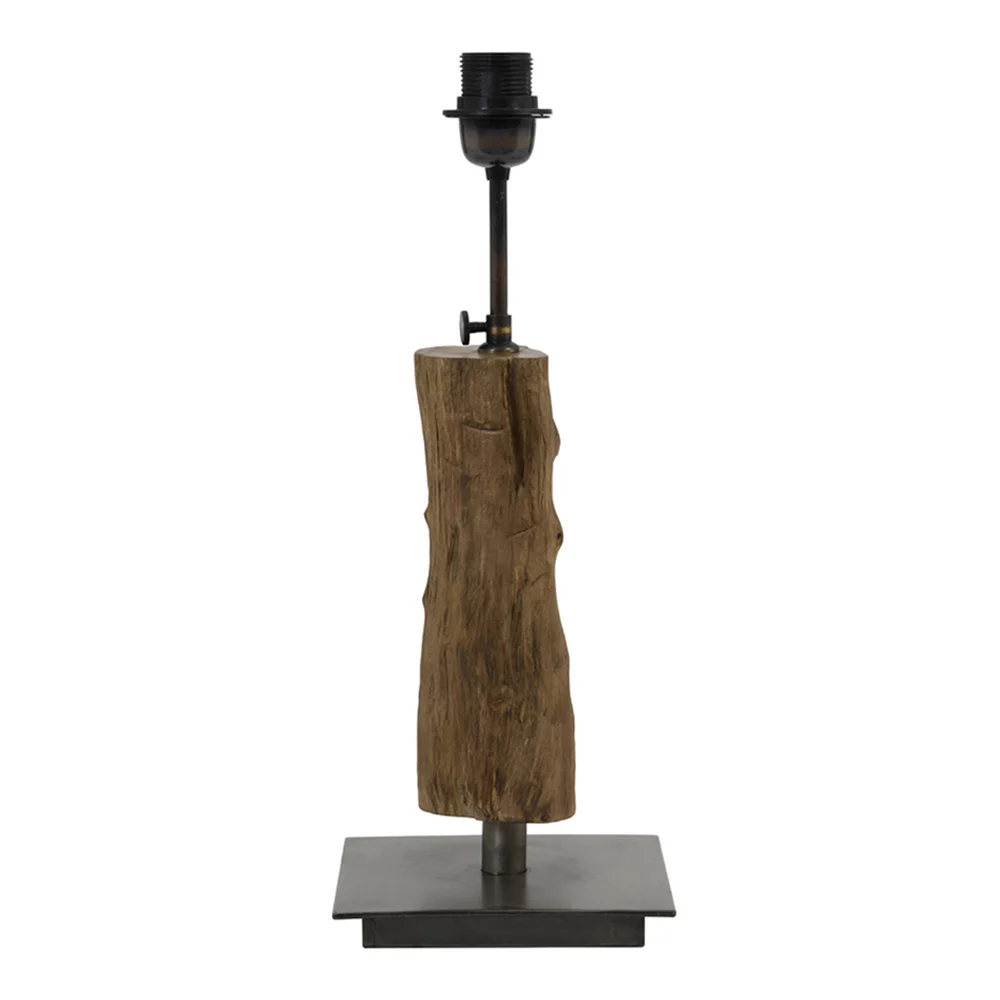 Lámpara de mesa de madera natural con detalles negros (repetido) Light and Living Siji