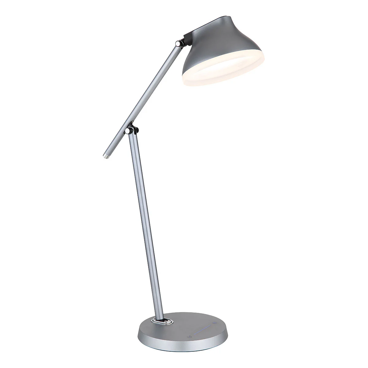 Lámpara de mesa diseño gris aluminio Globo Halvar