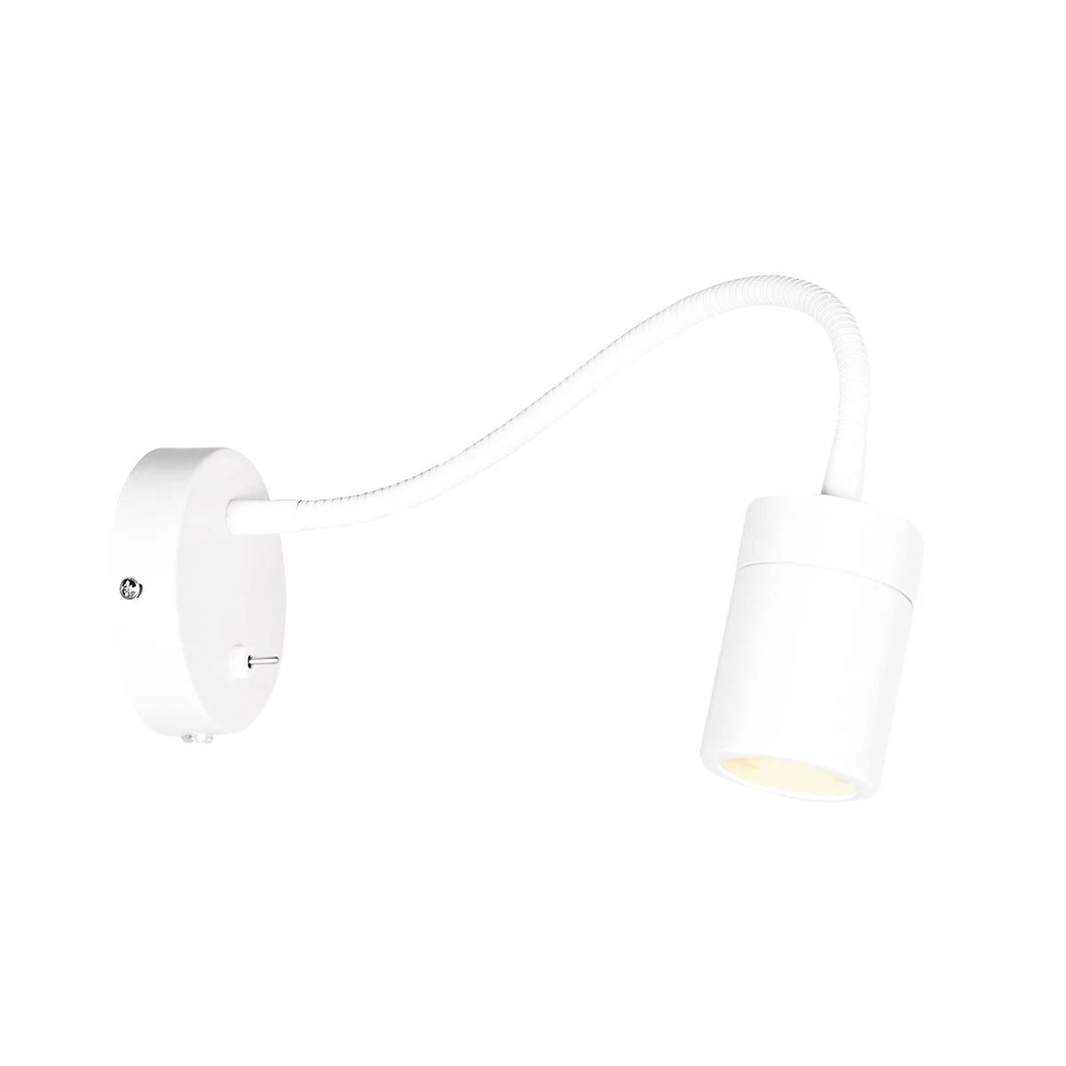 Aplique de pared blanca de metal con brazo flexible Mexlite Upround