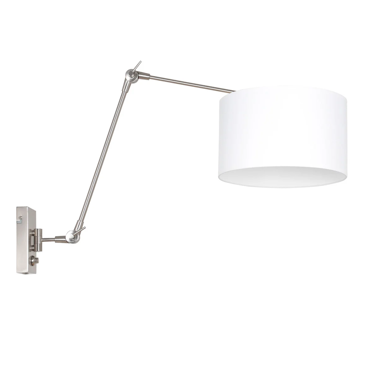Lámpara de pared flexible Steinhauer Prestige chic plateado y negro