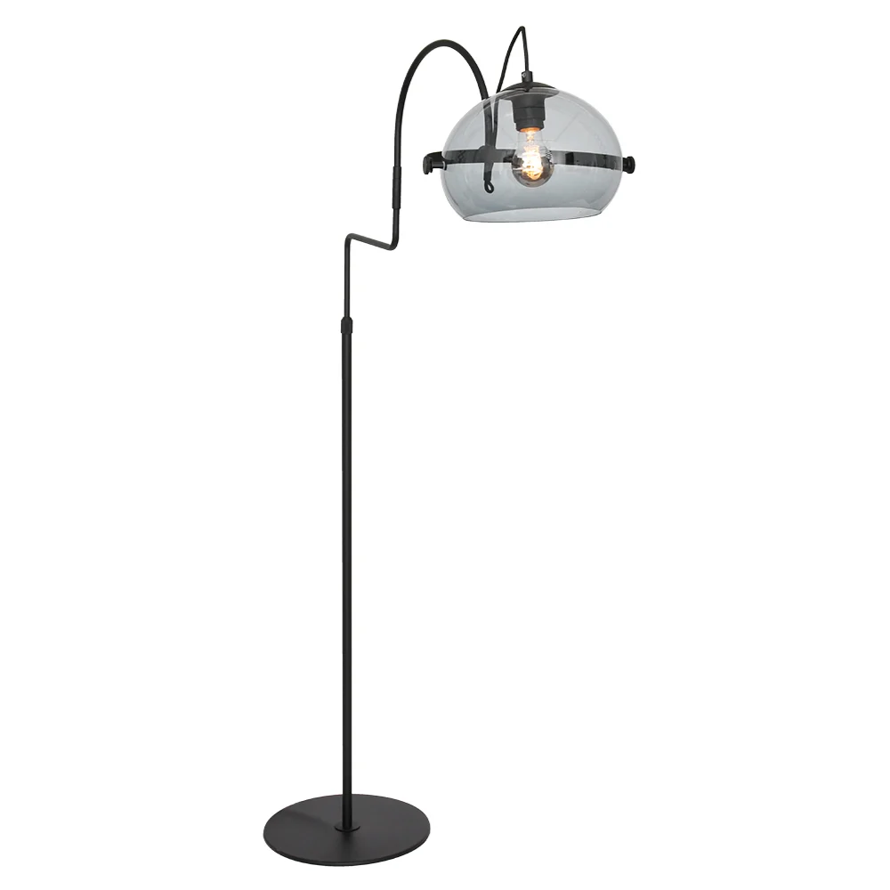Lámpara de pie acero Anne Light & Home Holgarsøn bronce y verde