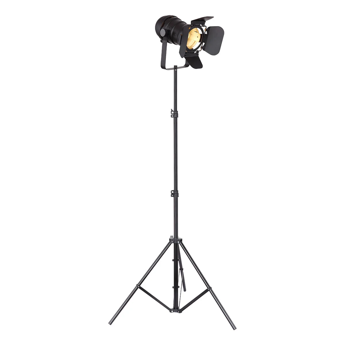 Lámpara de pie industrial negra proyector de cine Globo Egon