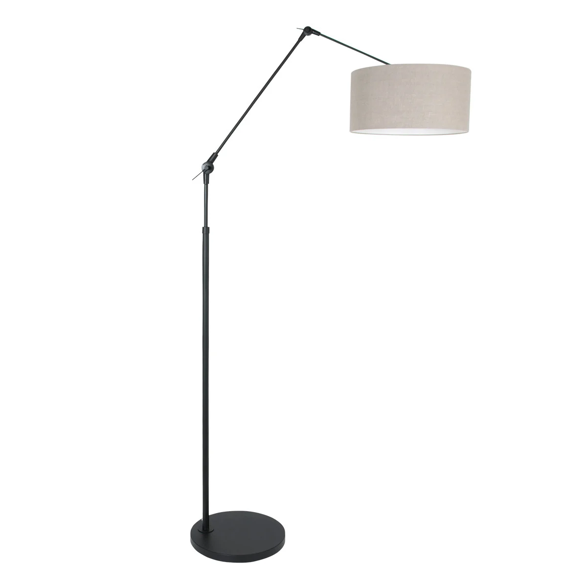 Lámpara de pie plegable Steinhauer Prestige chic plateado y negro