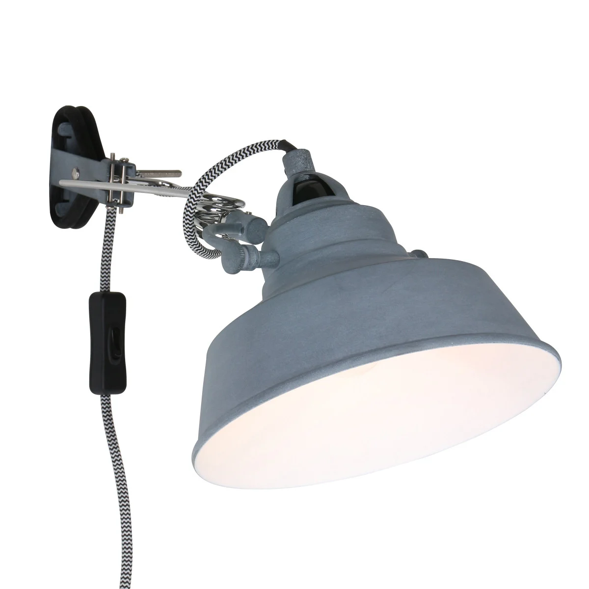 Aplique de pared de metal gris industrial Mexlite Nove