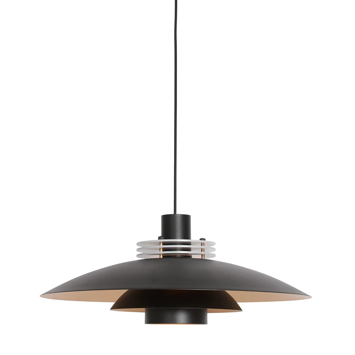 Lámpara de techo de diseño negra Anne Lighting Flinter