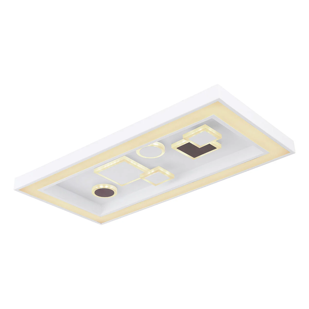 Lámpara de techo de metal blanco rectangular Globo Rabea