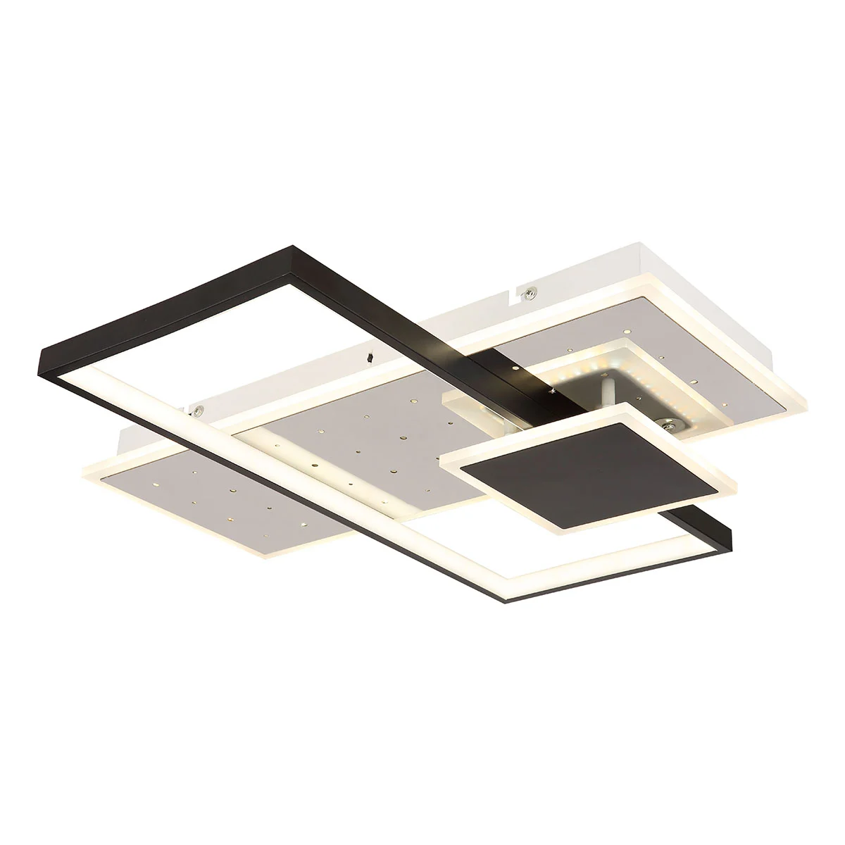 Lámpara de techo diseño negro/blanco angular Globo Dabby