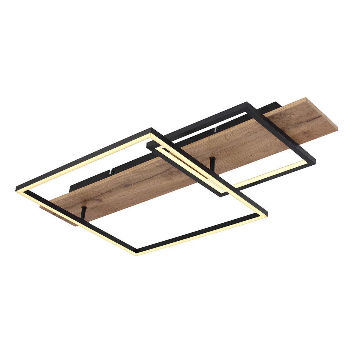 Lámpara de techo moderna de madera negra Globo Vanni