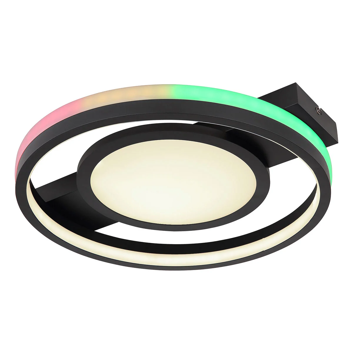Lámpara de techo moderna negra circular Globo Gisell