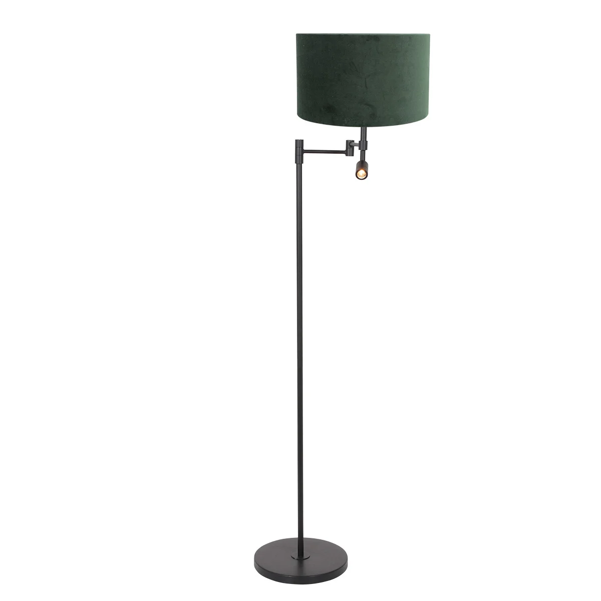 Lámpara de techo negra Steinhauer Stang verde
