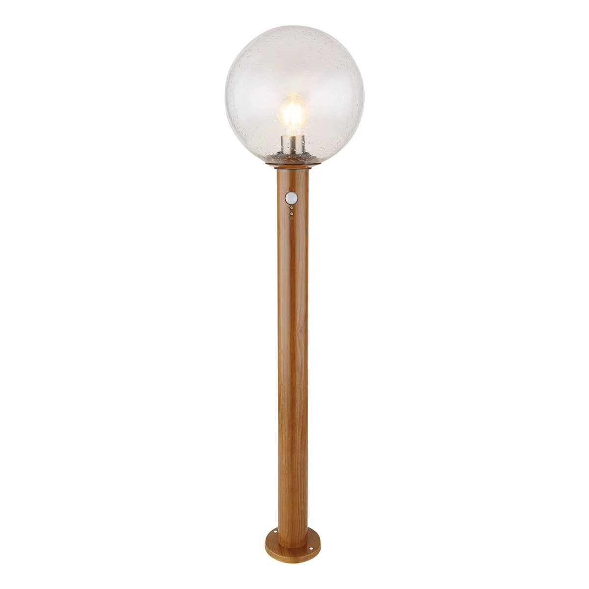 Lámpara exterior clásica de aluminio natural Globo Ossy