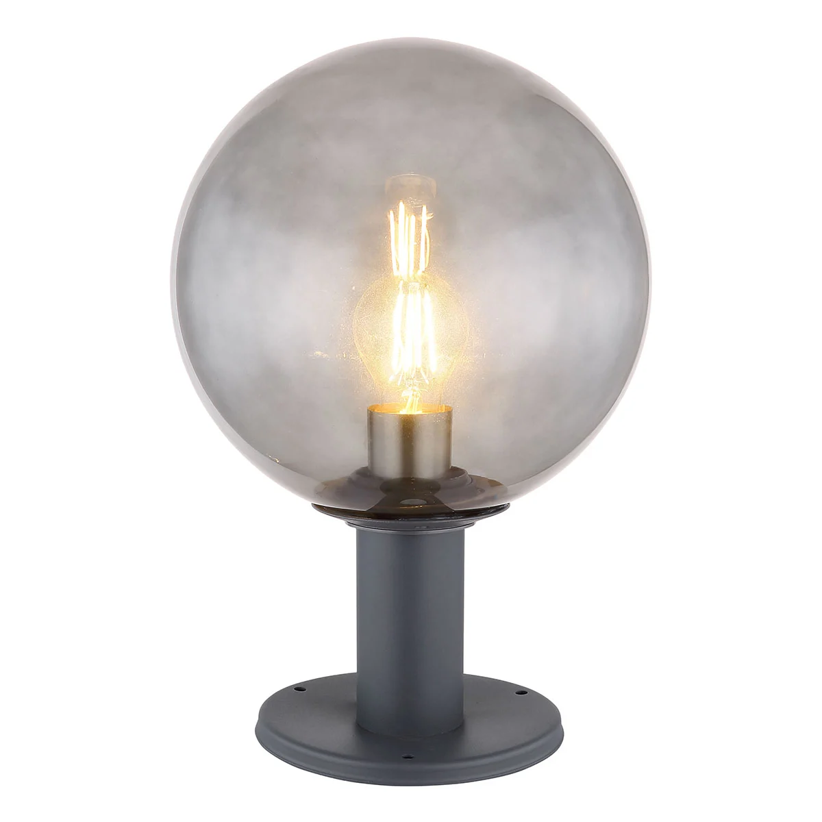Lámpara exterior moderna de vidrio y aluminio antracita Globo Hedwig