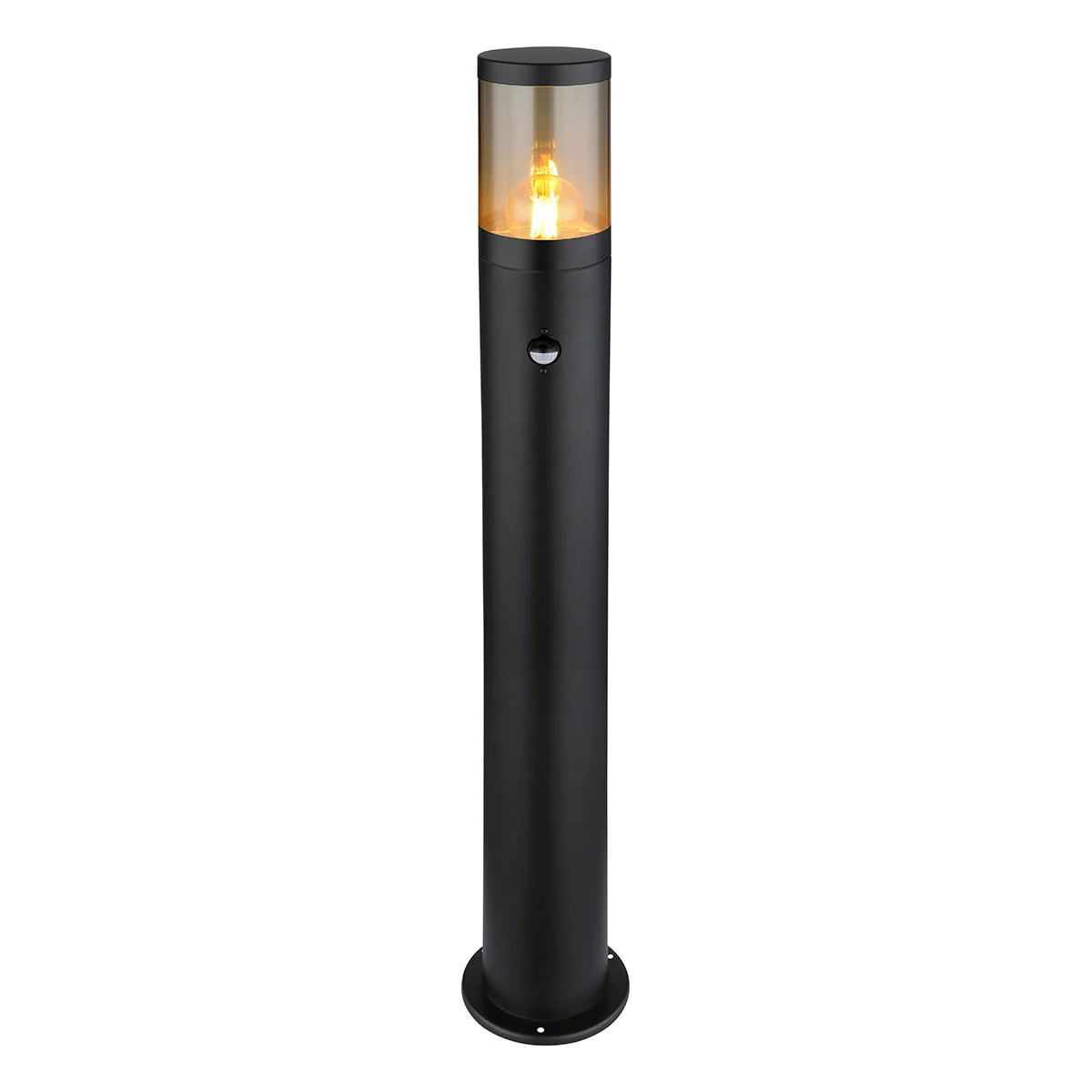 Lámpara exterior tubular negra metal Globo Xeloo