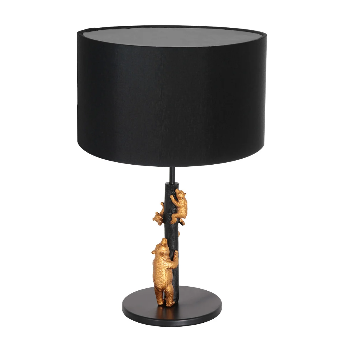 Lámpara negra con osos dorados Anne Light & Home