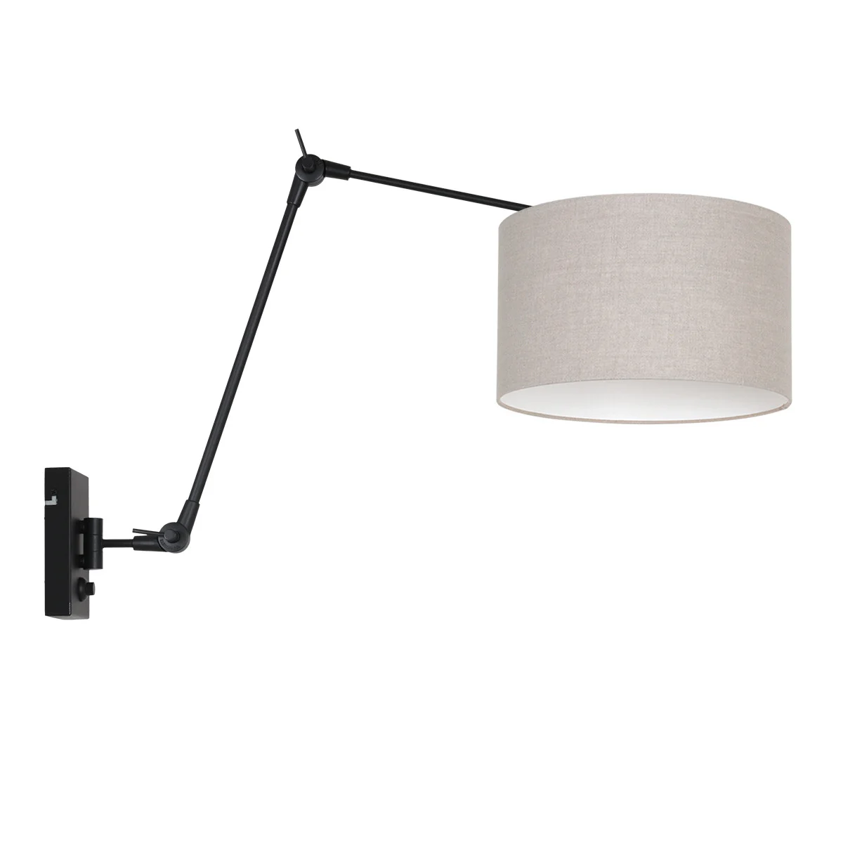 Lámpara pared con dimmer  Steinhauer Prestige chic plateado y negro