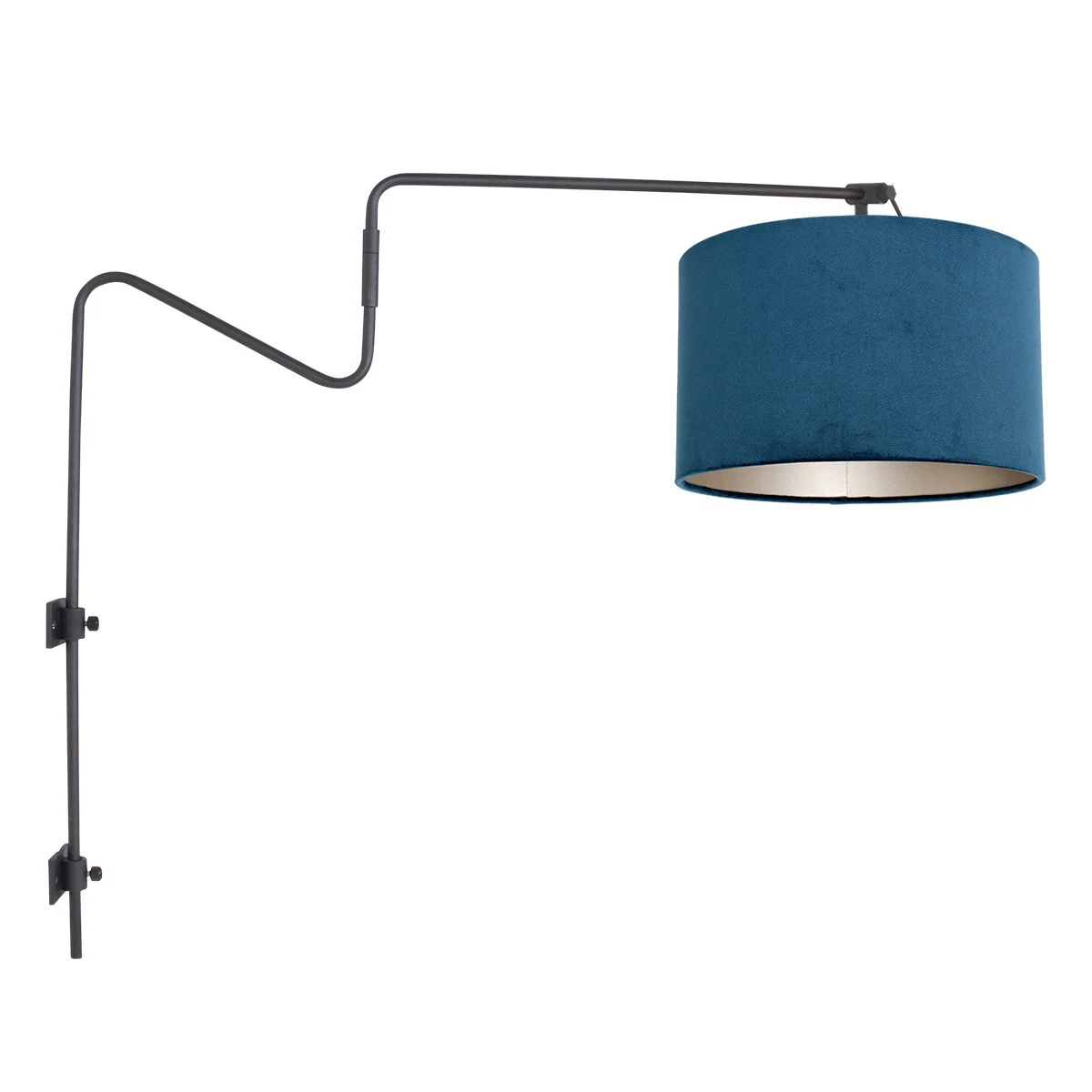 Lámpara pared pantalla azul Steinhauer Linstrøm azul y negro
