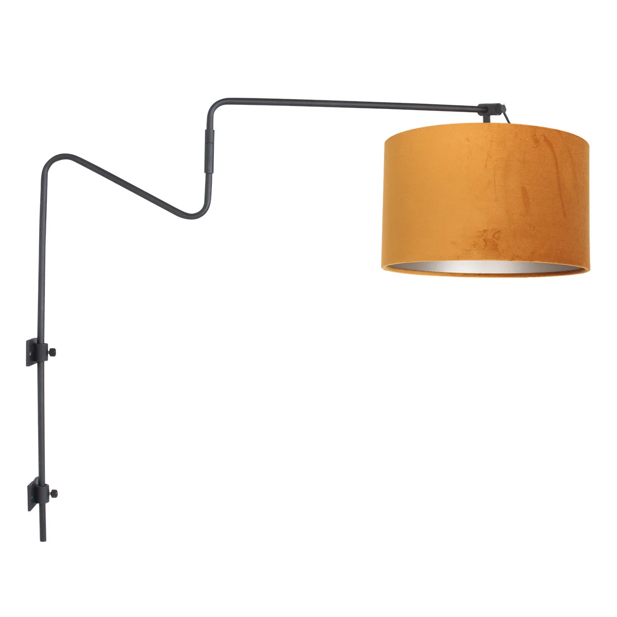 Lámpara pared pantalla ocre Steinhauer Linstrøm dorado y negro