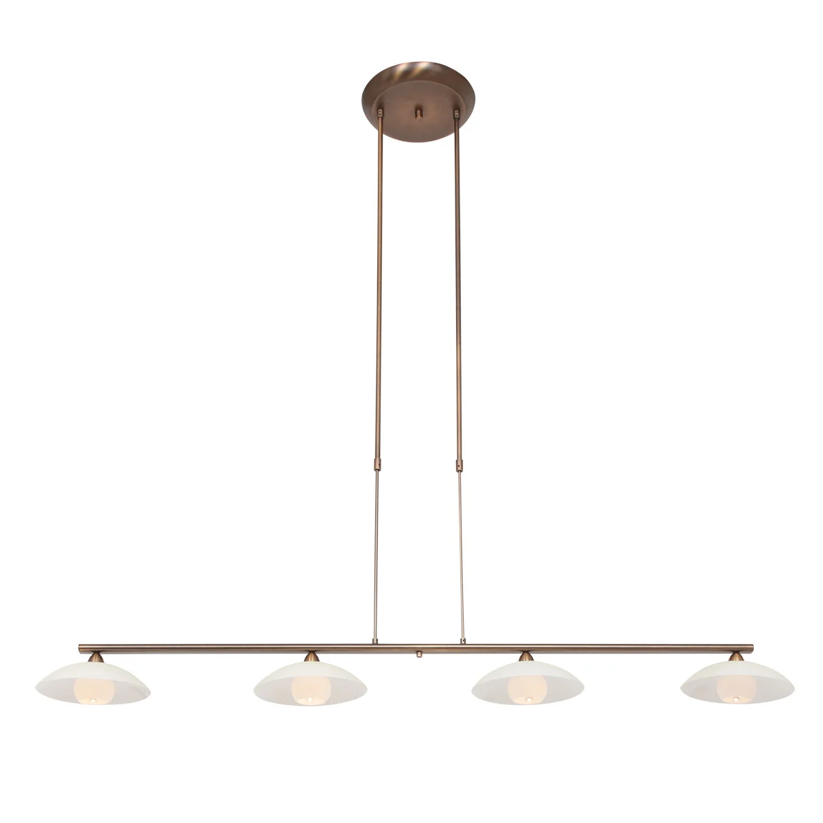 Lámparas colgantes clásicas de vidrio y metal bronce Steinhauer Sovereign classic