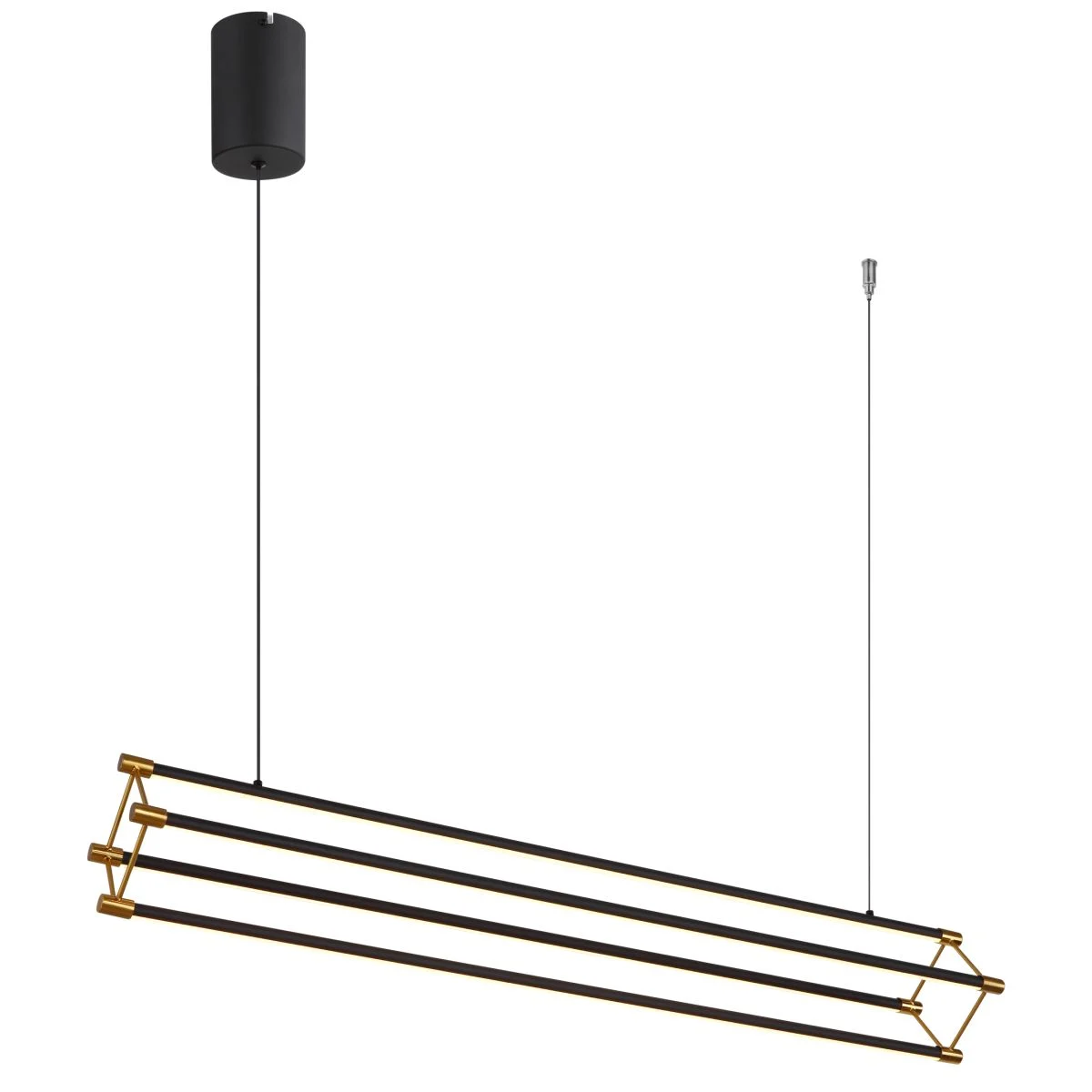 Lámpara colgante moderna negra con detalles dorados Kayson