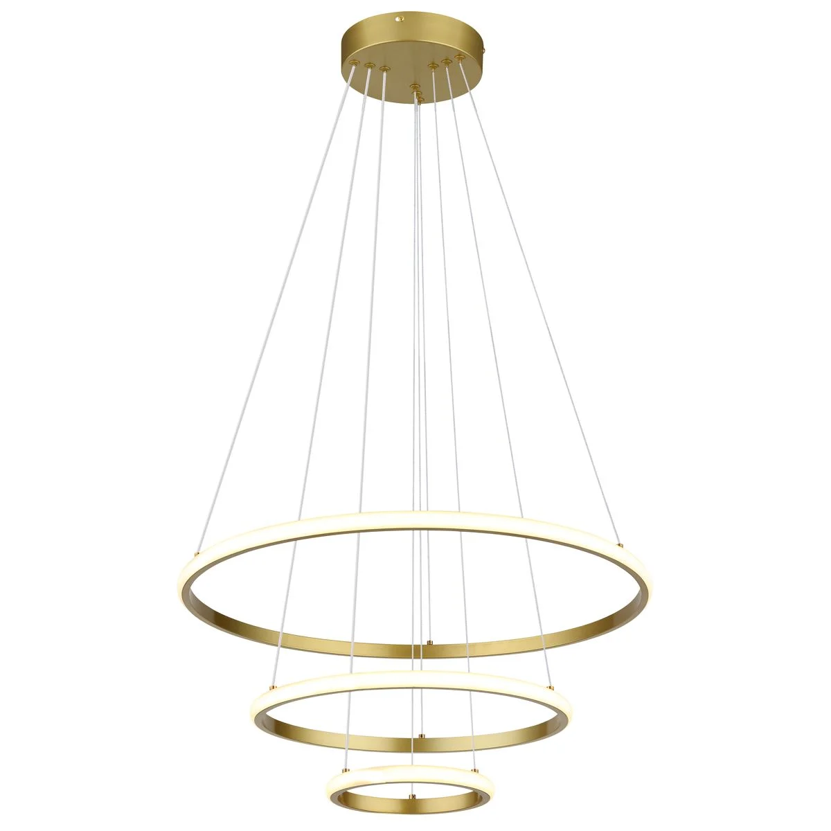 Lámpara moderna de techo con diseño en color dorado Corine