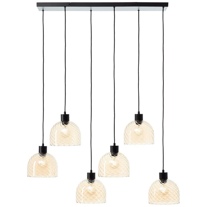 Lámparas Brilliant Casto Lámparas colgantes Negro, 6 luces