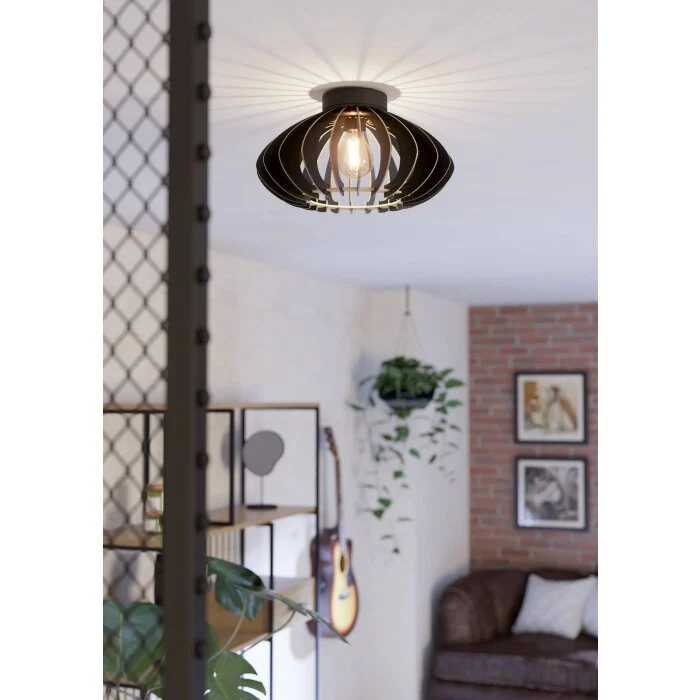 Lámparas Eglo Eglo Plafones Negro, 1 luz