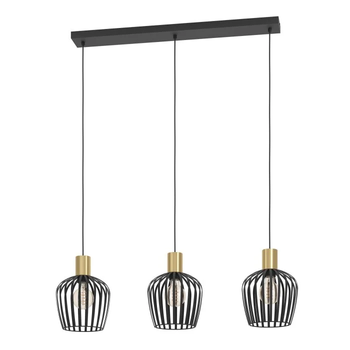 Lámparas Eglo EMPOLI Lámparas suspendidas Latón, Negro, 3 luces
