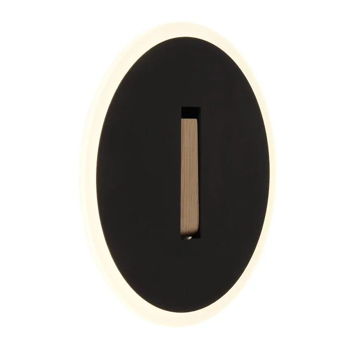 Lámparas Globo Lighting Avery Apliques LED marrón oscuro, Negro, 1 luz
