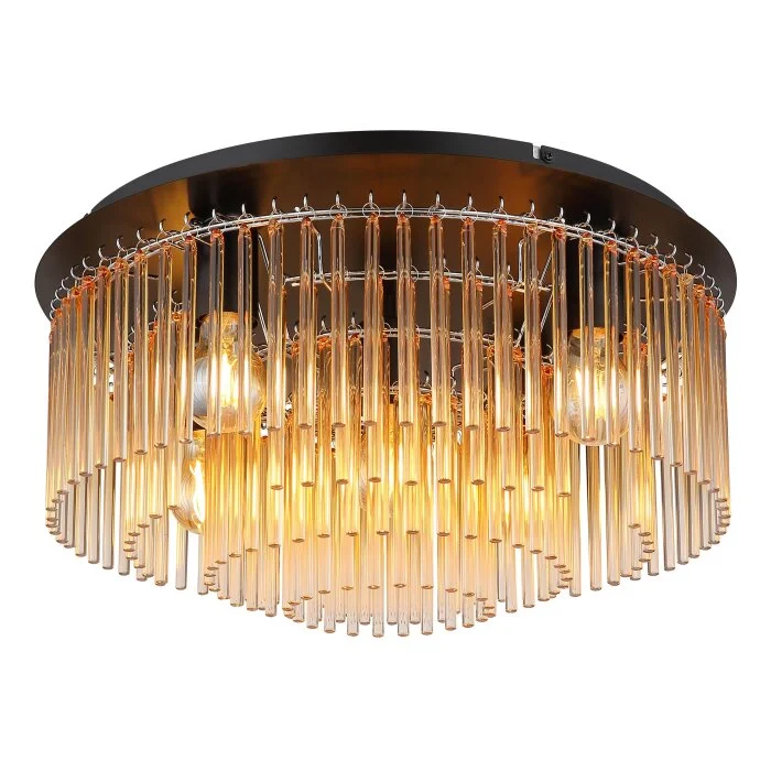 Lámparas Globo Lighting Gorley Plafones Cromo, Negro, 5 luces