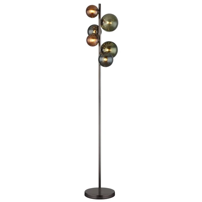 Lámparas Globo Lighting Riha Lámpara de pie Gris, 6 luces