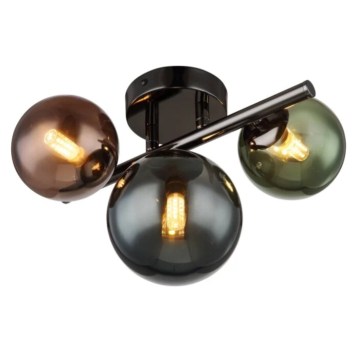 Lámparas Globo Lighting Riha Plafones Gris, 3 luces