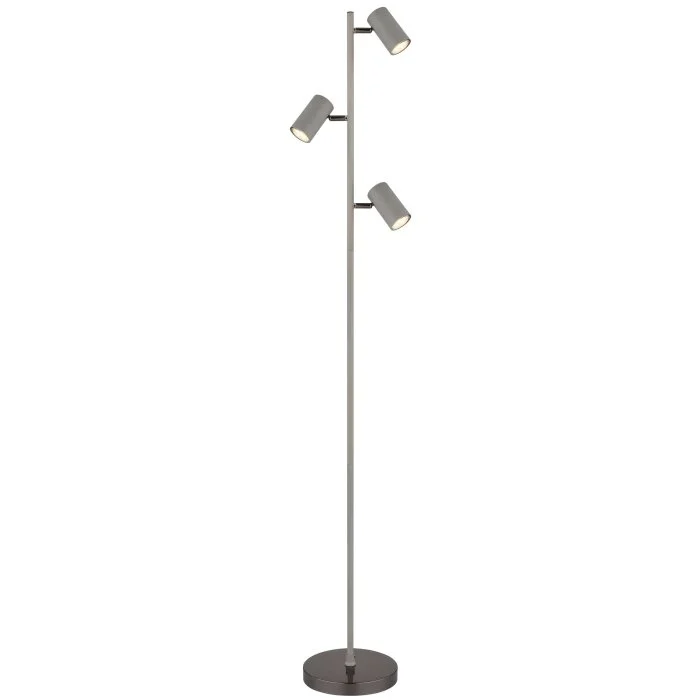 Lámparas Globo Lighting Robby Lámpara de pie Cromo, Negro, 3 luces