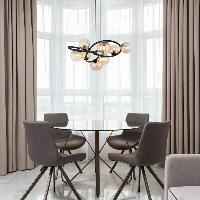 Lámparas Globo Lighting Tuberius Lámparas suspendidas LED Negro, 8 luces