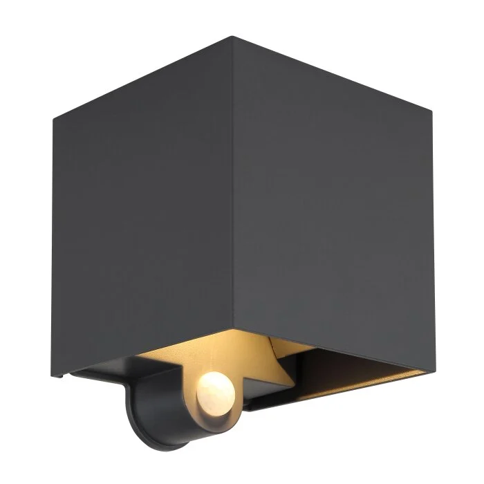 Lámparas Globo Lighting Veronika Iluminación exterior LED Antracita, Negro, 2 luces, Sensor de movimiento