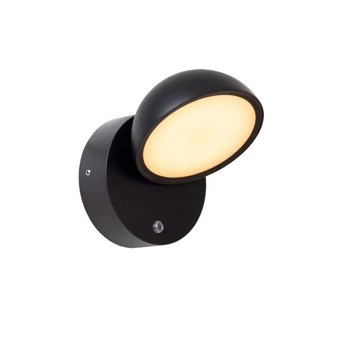 Lámparas Lucide FINN Aplique de exterior LED Negro, 1 luz