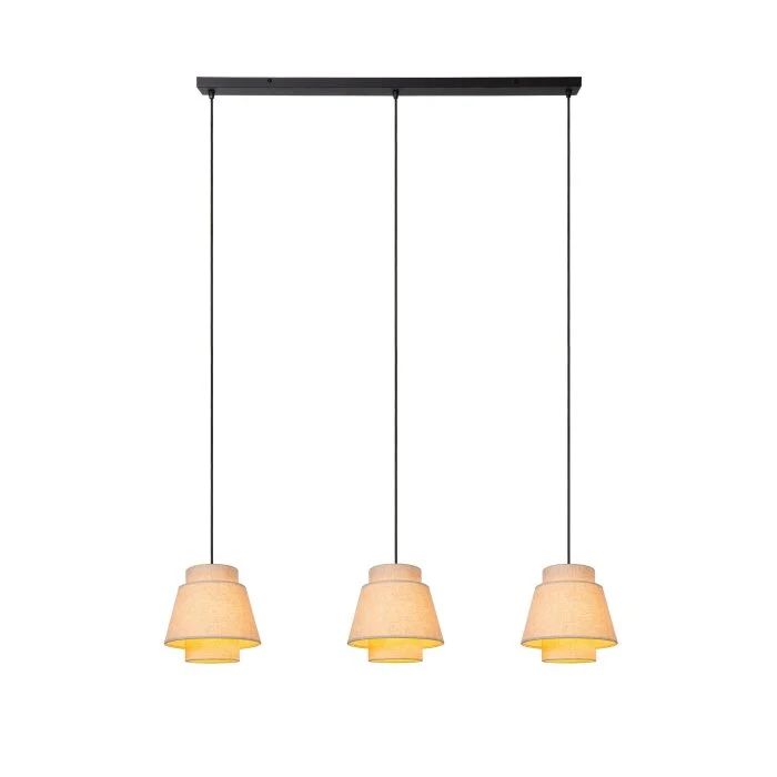Lámparas Lucide TRIBUTE Lámparas colgantes Negro, 3 luces
