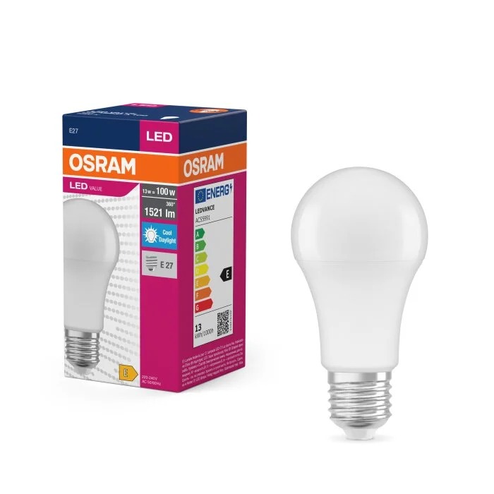 Lámparas Osram E27 LED 13 Watt blanco luz diurna 1521 Lumen