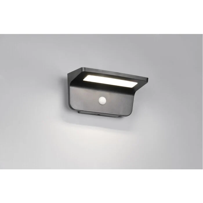 Lámparas Reality Atico Apliques LED Negro, 1 luz, Sensor de movimiento