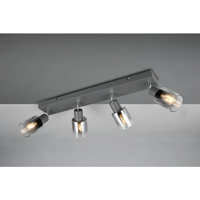 Lámparas Reality Cadiz Spot techo Antracita, 4 luces
